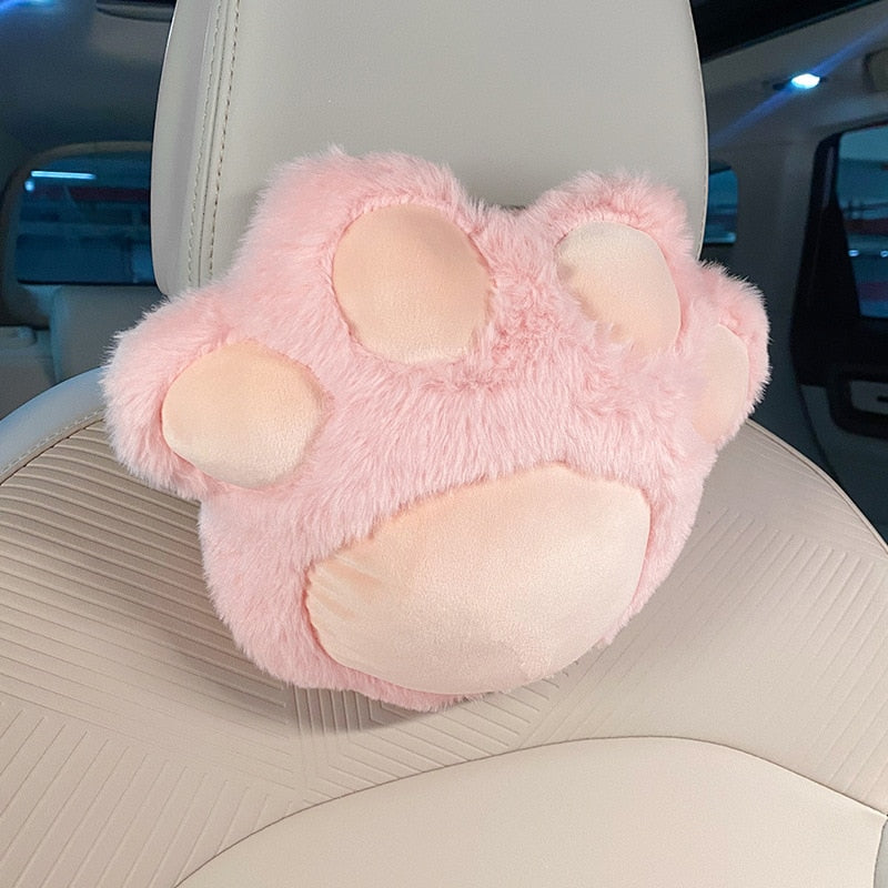 Cat Paw Car Seat Cover Set in 1PCS Headrest P - Kawaii Merchandise
