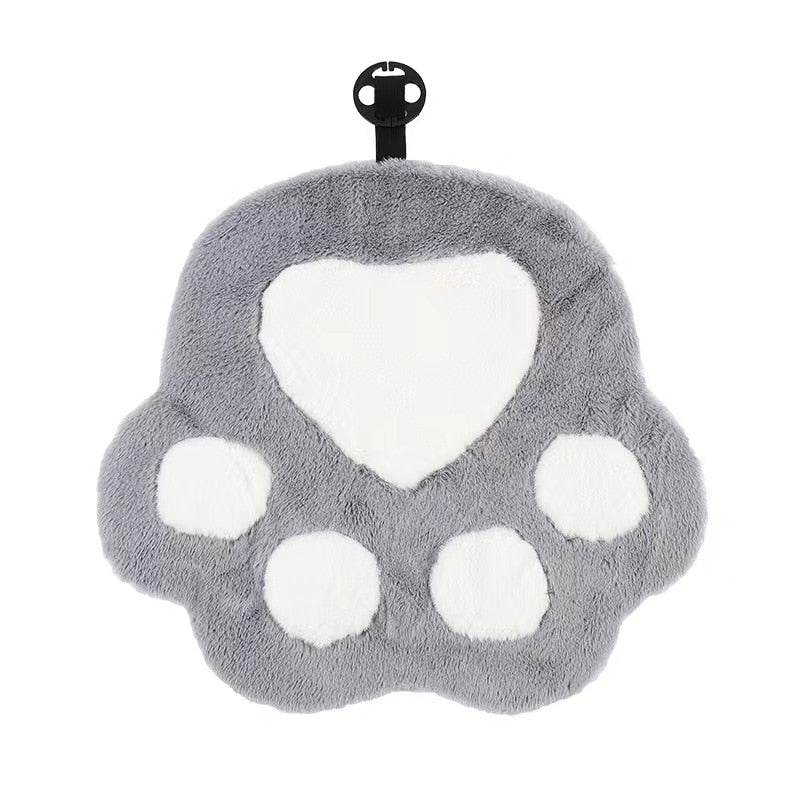 Cat Paw Car Seat Cover Set in Gray Front row - Kawaii Merchandise