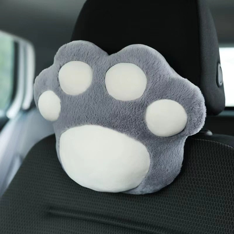 Cat Paw Car Seat Cover Set in 1PCS Headrest G - Kawaii Merchandise