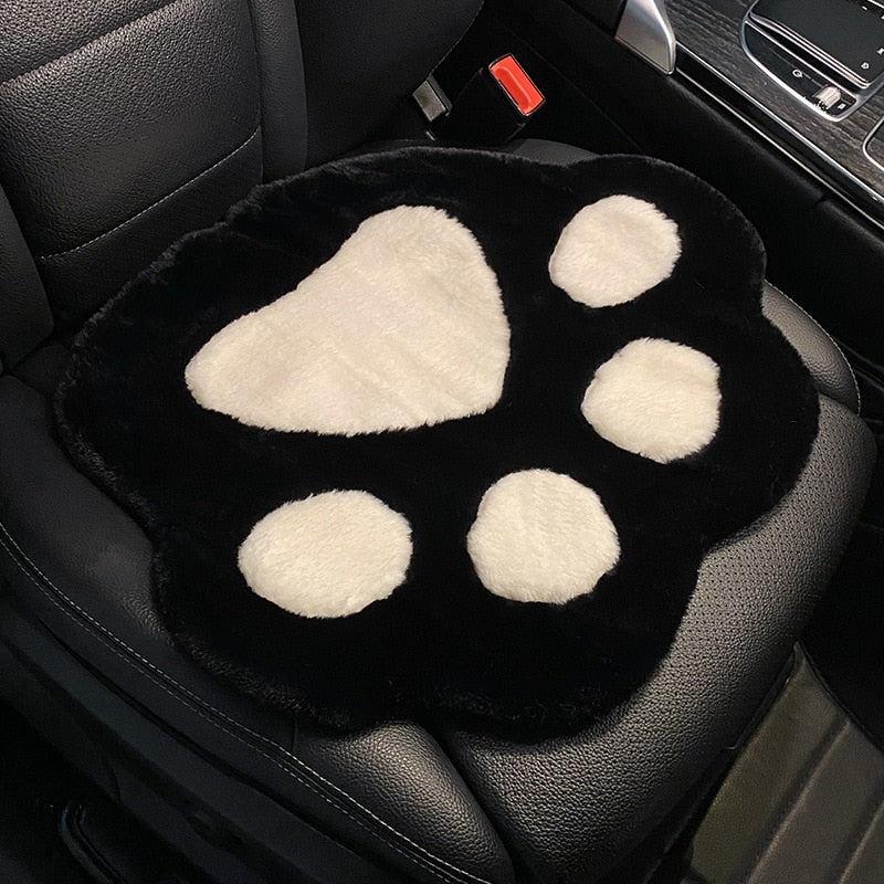 Cat Paw Car Seat Cover Set in Black Front row - Kawaii Merchandise