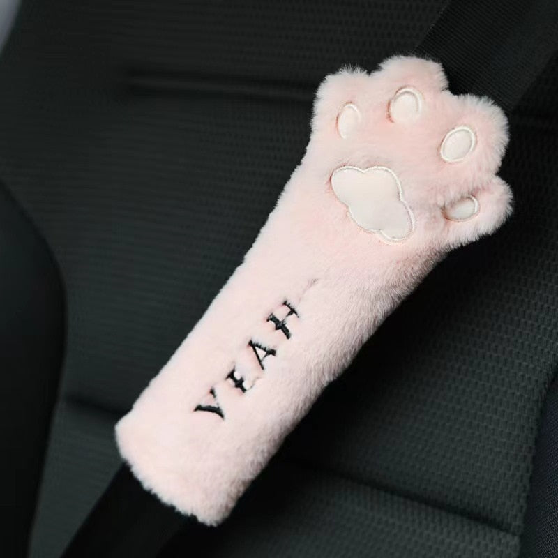 Cat Paw Car Seat Cover Set in 1PCS shoulder pad P - Kawaii Merchandise