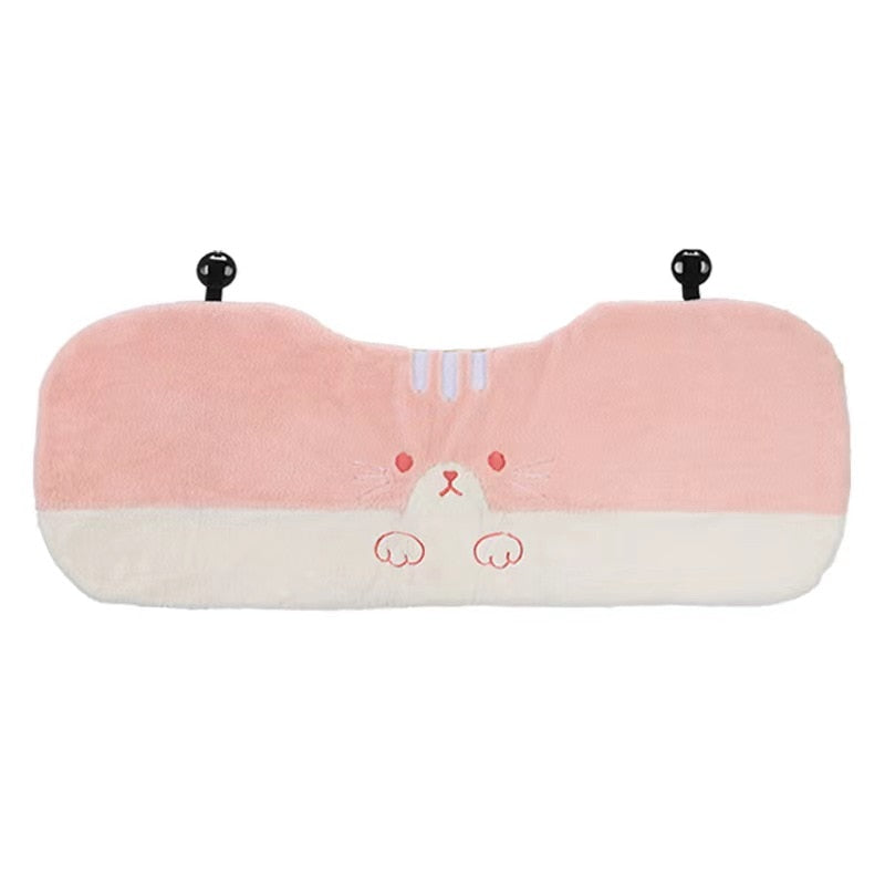 Cat Paw Car Seat Cover Set in Pink back row - Kawaii Merchandise