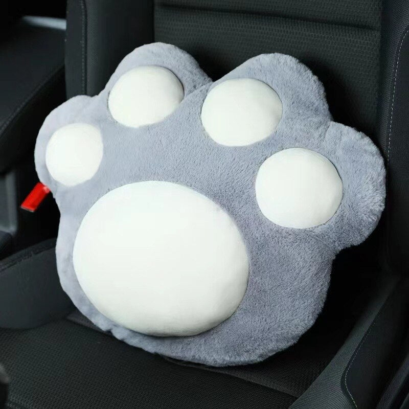 Cat Paw Car Seat Cover Set in G lumbar pillow - Kawaii Merchandise