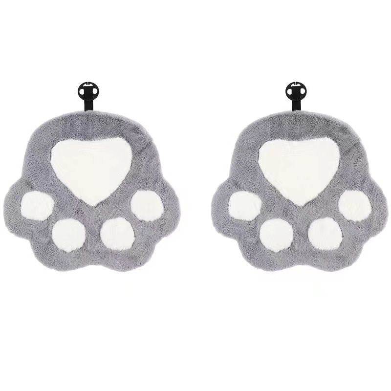 Cat Paw Car Seat Cover Set in Gray 2PCS A - Kawaii Merchandise