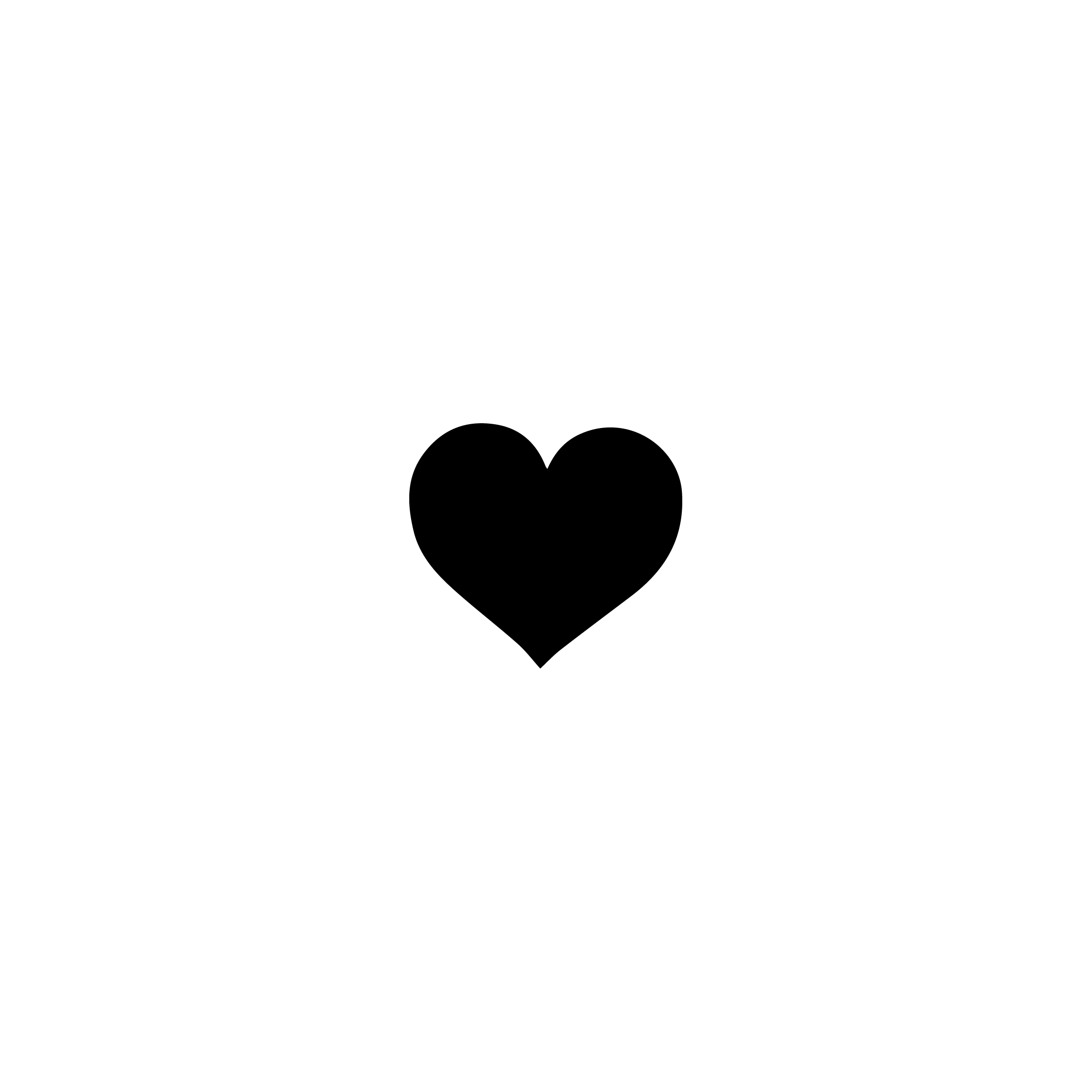 Heart Car Stickers in black / 13x13cm - Kawaii Merchandise