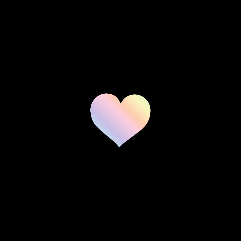 Heart Car Stickers in rainbow / 13x13cm - Kawaii Merchandise