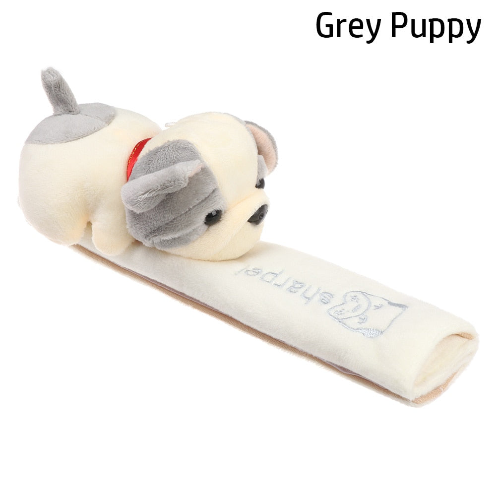 Car Seat Belt Cover in Grey Puppy - Kawaii Merchandise