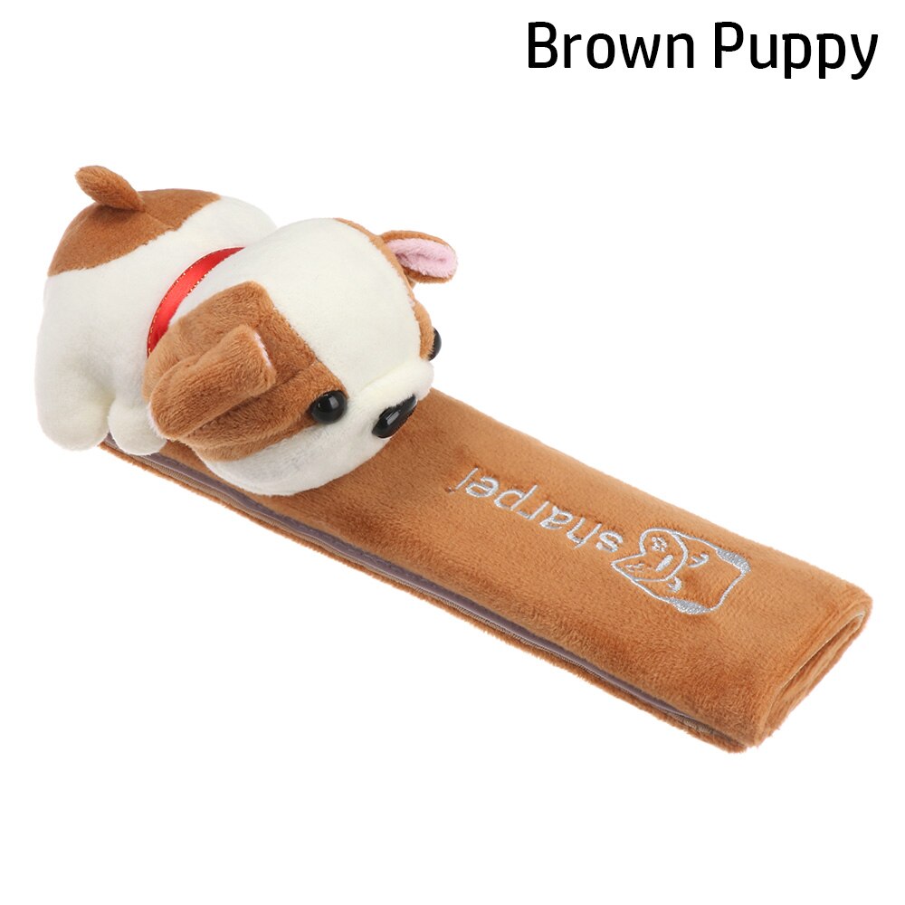 Car Seat Belt Cover in Brown Puppy - Kawaii Merchandise