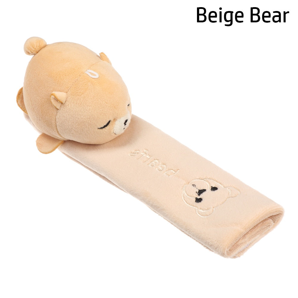Car Seat Belt Cover in Beige Bear - Kawaii Merchandise