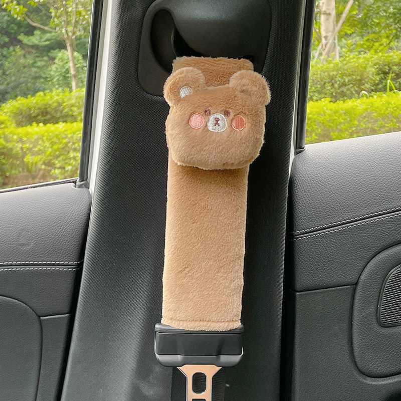 Seat Belt Shoulder Protectors in Bear - Kawaii Merchandise