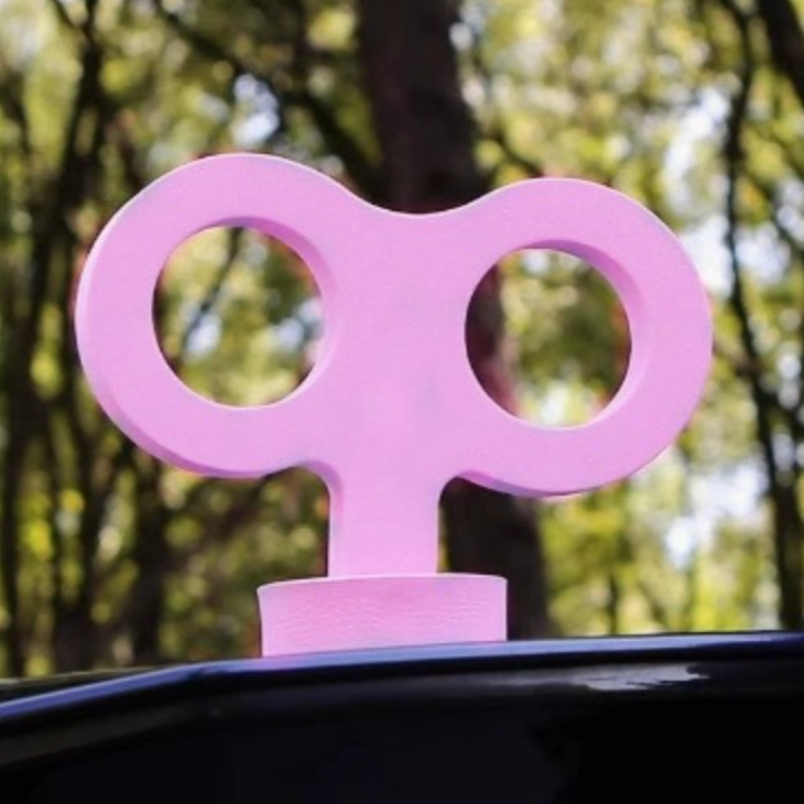 Toy Car Stickers in Pink Wind Up Key - Kawaii Merchandise