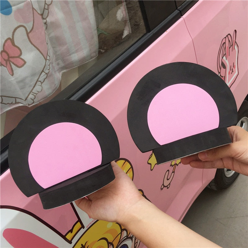 Toy Car Stickers in Black Round Ears - Kawaii Merchandise