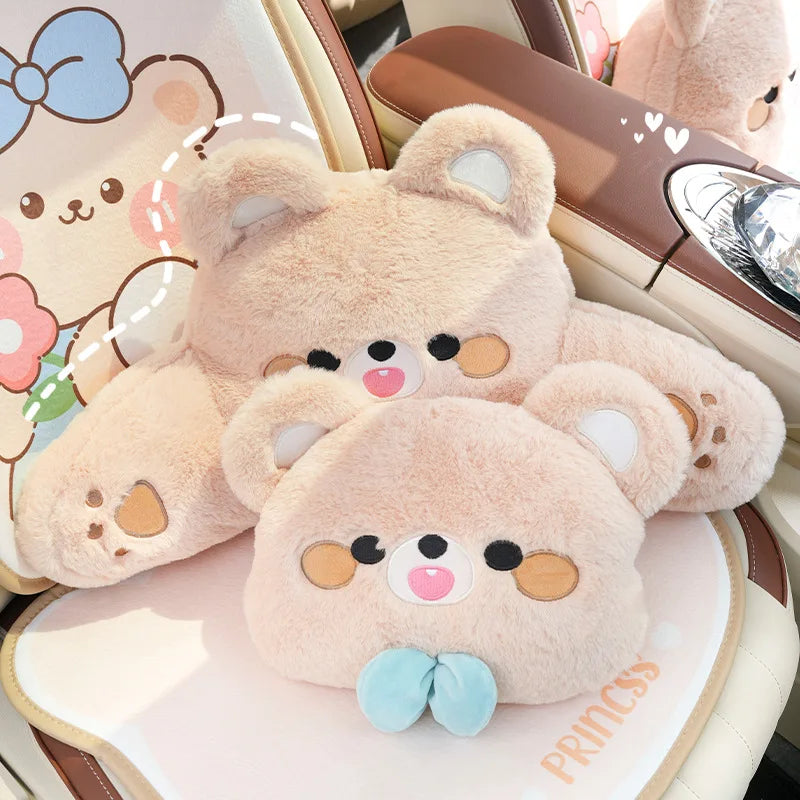 Plush Bear Car Seat Accessories - detail view 2 | Kawaii Merchandise