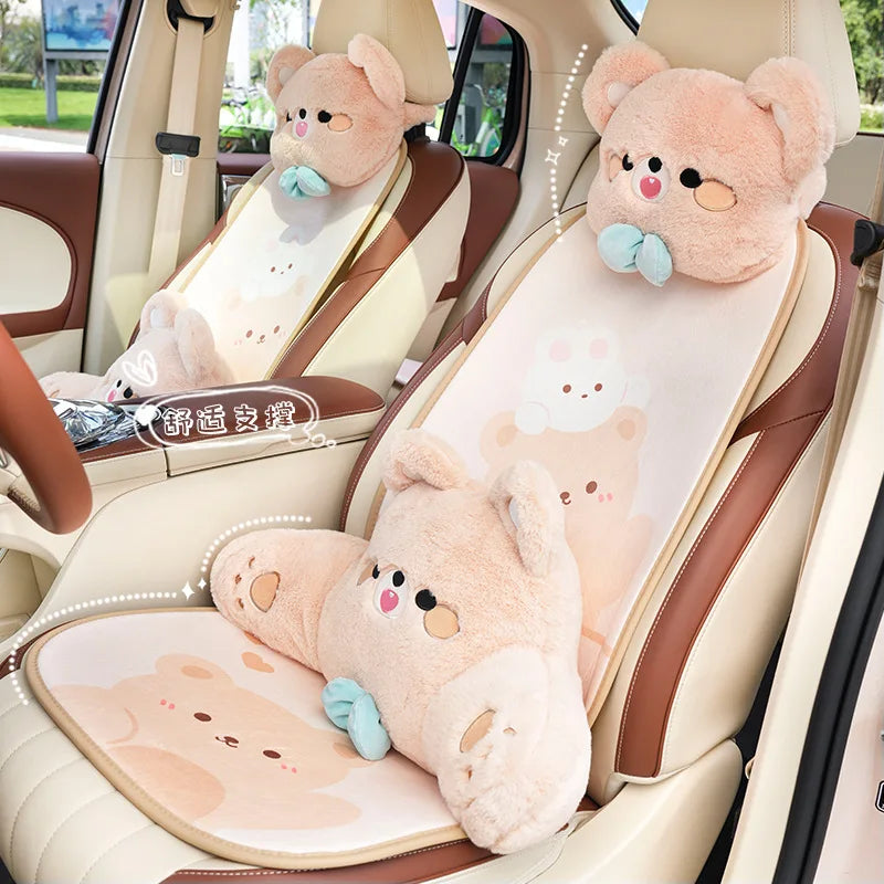 Plush Bear Car Seat Accessories - detail view 4 | Kawaii Merchandise