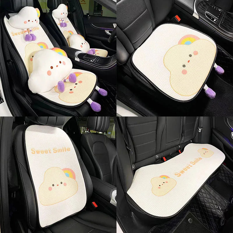 Rainbow Cloud Car Seat Covers & Cushions - detail view 3 | Kawaii Merchandise