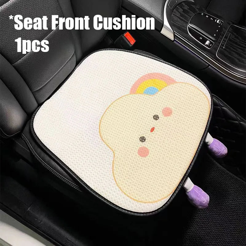Rainbow Cloud Car Seat Covers & Cushions in Seat Front Cushion - Kawaii Merchandise