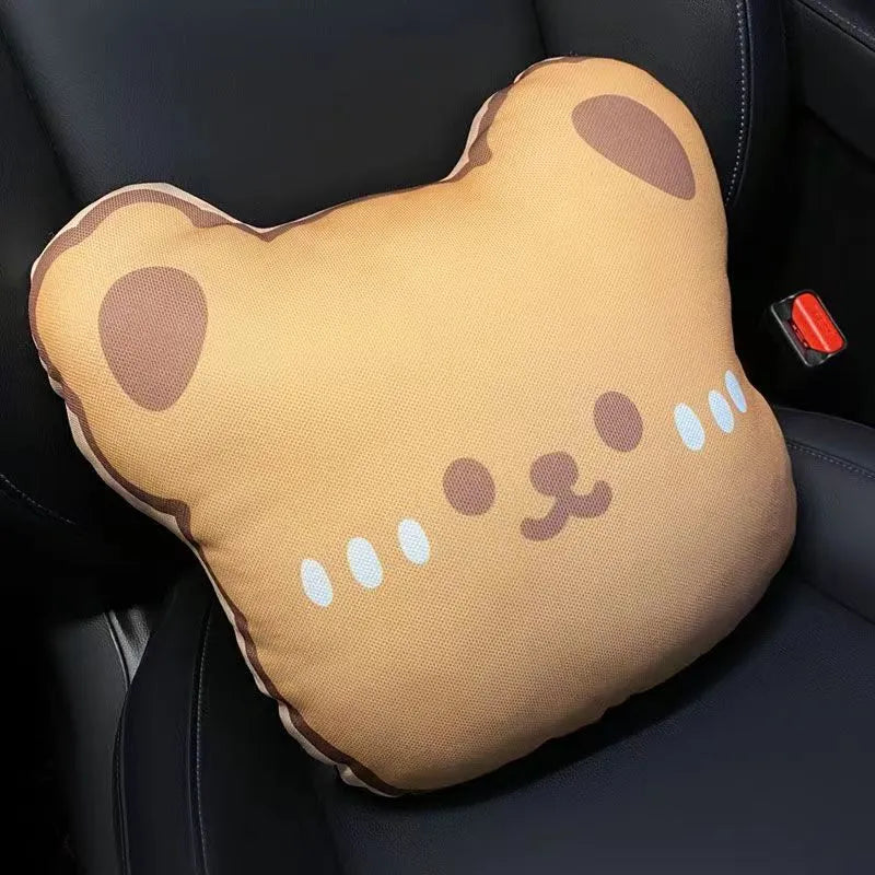 Teddy Bear Car Seat Cushions in Bear Throw Pillow - Kawaii Merchandise